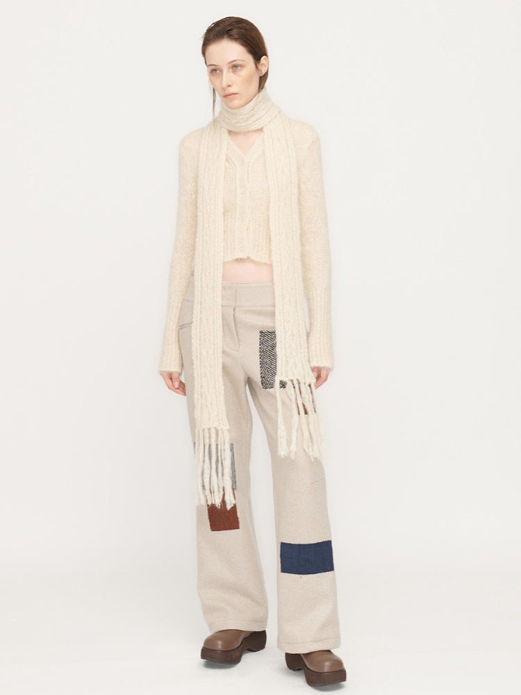 Cable Knit Skinny Scarf