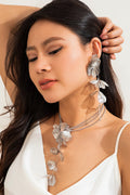 Floral Tassel Earrings & Necklace Set | Dress In Beauty