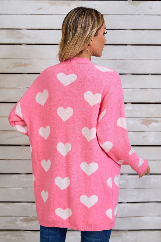 Open Front Heart Cardigan | Dress In Beauty