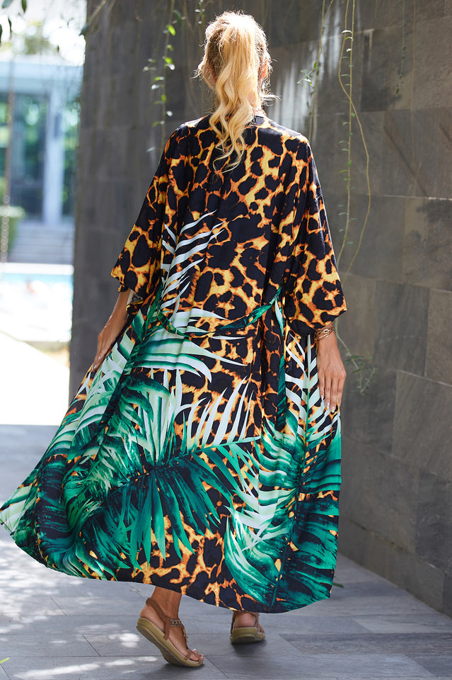 Tie Dye Belt Kimono Blouse (15 Colors) | Dress In Beauty