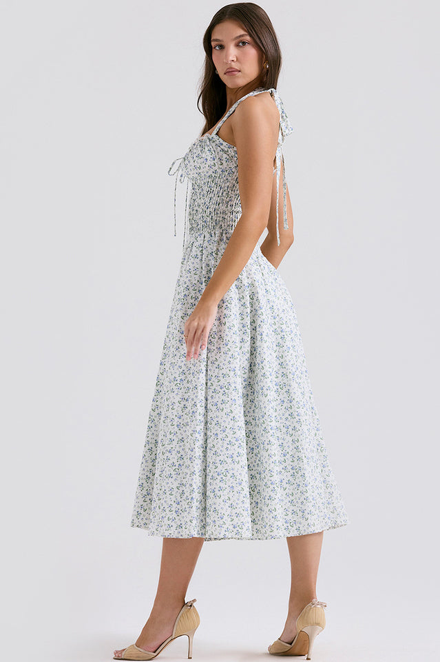 Adabella Cotton Halter Midi Sundress | Dress In Beauty