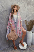 Seaside Resort Cardigan Printed Pompom Kimono | Dress In Beauty