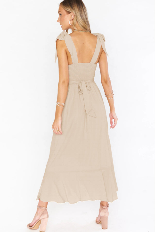Tie Shoulder Boho Midi Dress | Dress In Beauty
