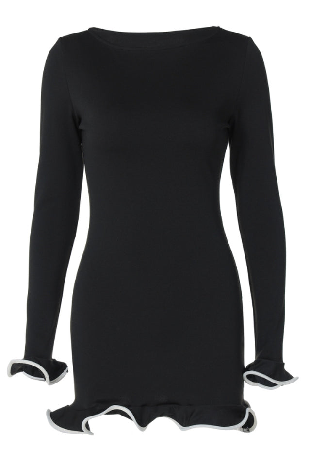 Tight Skirt With Ruffles Mini Dress | Dress In Beauty