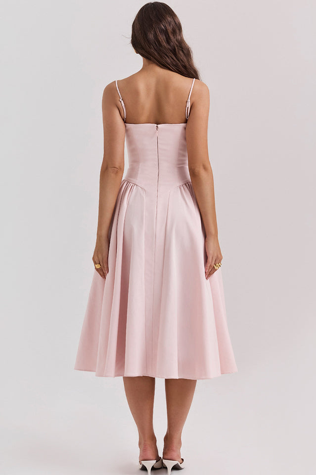 Samaria French Navy Corset Sundress | Dress In Beauty