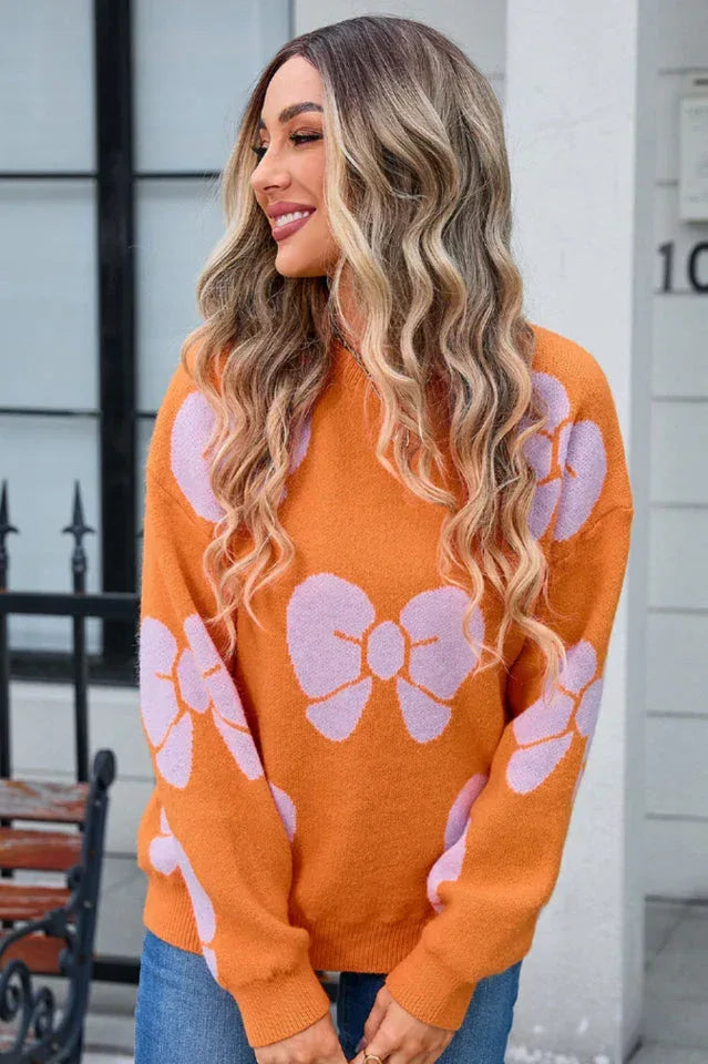 Women's Crew Neck Knit Sweater - View 22 | WEUXS