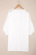 Spliced Lace Three-Quarter Sleeve Cover Up | Dress In Beauty