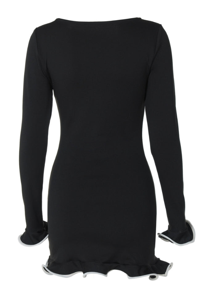 Tight Skirt With Ruffles Mini Dress | Dress In Beauty