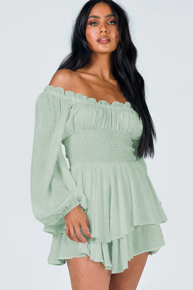 Tiered Swing Skater Romper | Dress In Beauty