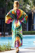 Tie Dye Belt Kimono Blouse (15 Colors) | Dress In Beauty