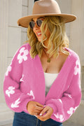 Cuteness Flowers Fuzzy Knit Cardigan | Dress In Beauty