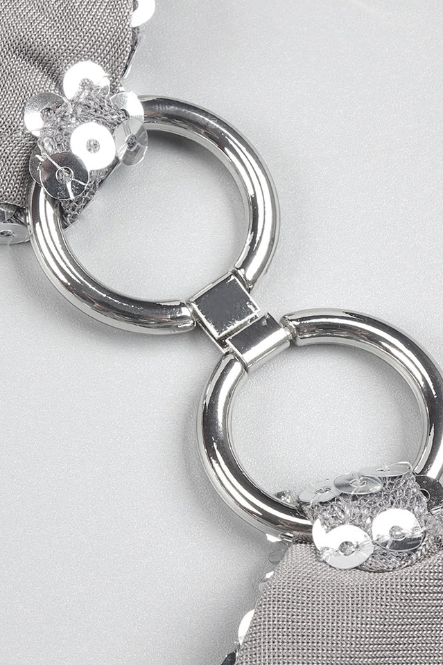 Draped Bra Mini Dress With Double Metal Ring | Dress In Beauty