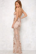 Deep V-Neck Glitter Beach Sequin Lace Dress - Dress In Beauty