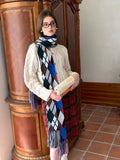 Vintage Argyle Skinny Scarf - View 6 | WEUXS