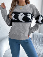 Ghost Cable Knit Sweater - View 10 | WEUXS