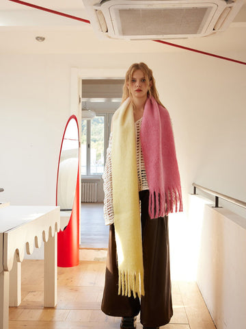 Gradient Wool Blend Scarf