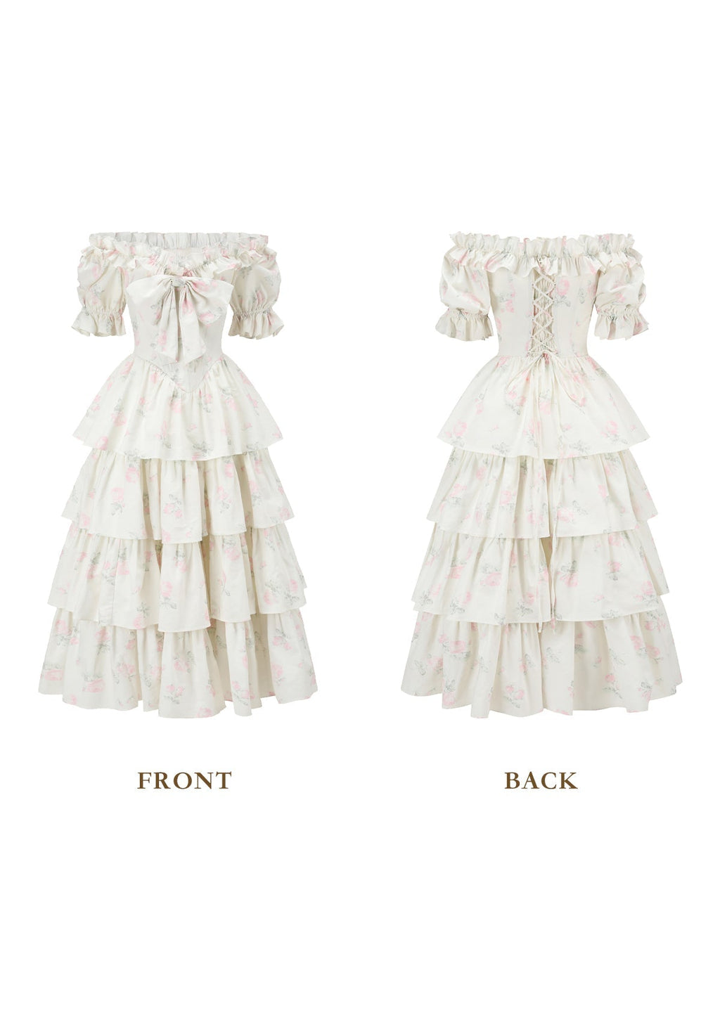Cotton Corset Dress with Butterfly Bow - View 2 | WEUXS