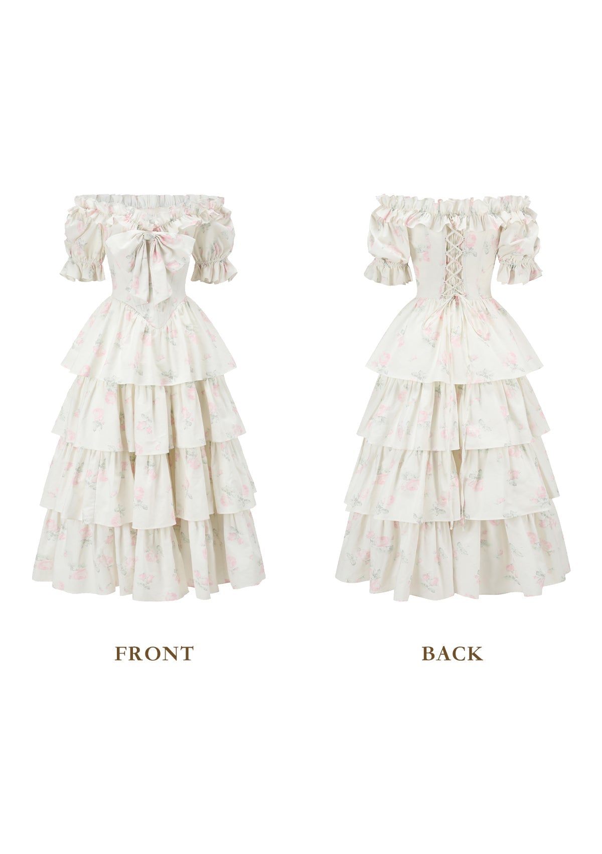 Cotton Corset Dress with Butterfly Bow - View 2 | WEUXS