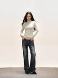 Fitted Mock Neck Thermal Top - View 8 | WEUXS