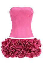 Elegant strapless rosette mini dress - View 32 | WEUXS