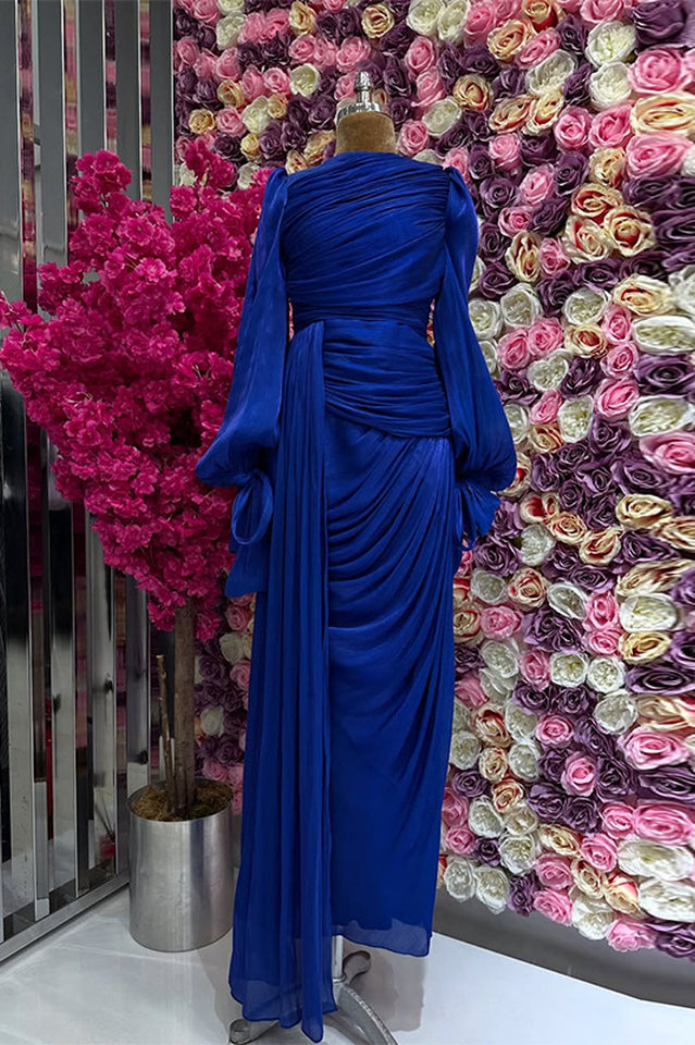 Sonia Lantern Sleeve Ruched Maxi Dress | Dress In Beauty