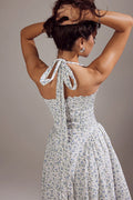 Adabella Cotton Halter Midi Sundress | Dress In Beauty