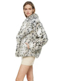 Aspen Snow Leopard Plush Faux Fur Jacket - WEUXS
