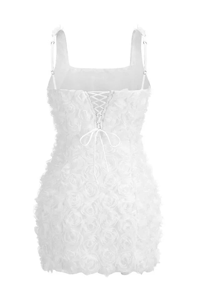 3D floral mini dress - View 10 | WEUXS