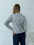 Classic striped long sleeve cotton t-shirt - View 10 | WEUXS