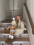 Woman wearing a pink chunky cable knit sweater - View 6 | WEUXS