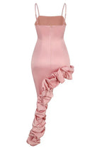 Asymmetric Ruffle Midi Dress - View 20 | WEUXS