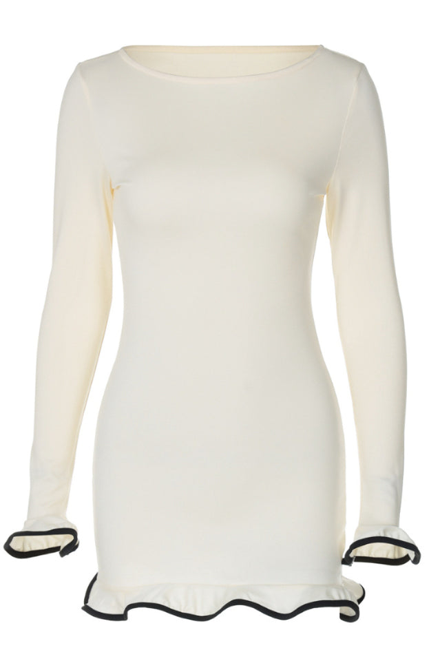 Tight Skirt With Ruffles Mini Dress | Dress In Beauty