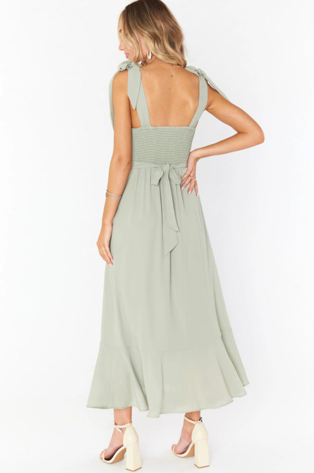 Tie Shoulder Boho Midi Dress | Dress In Beauty