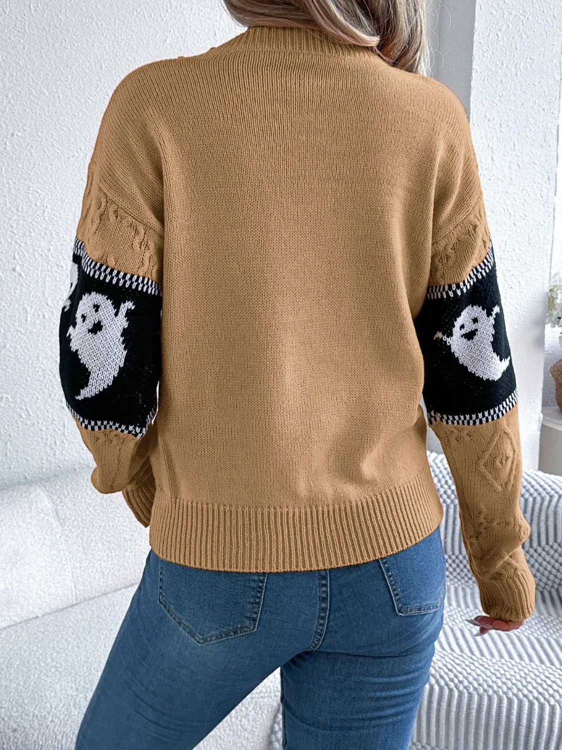 Ghost Cable Knit Sweater - View 14 | WEUXS
