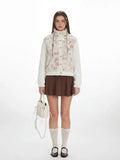 Floral Sherpa & Cable Knit Spliced Jacket - WEUXS
