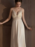 Satin lace robe and slip dress set - View 12 | WEUXS