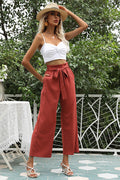 Basic Wide Leg Pants With Belt | Dress In Beauty