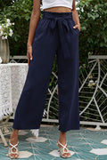 Basic Wide Leg Pants With Belt | Dress In Beauty