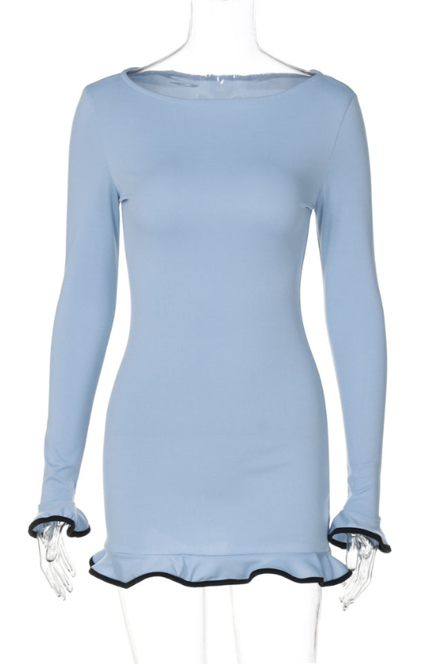 Tight Skirt With Ruffles Mini Dress | Dress In Beauty