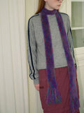 Faux mink skinny scarf with tassels - View 6 | WEUXS