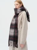 Soft New Zealand Wool Blend Plaid Scarf - View 7 | WEUXS
