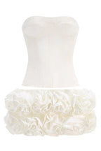 Elegant strapless rosette mini dress - View 30 | WEUXS