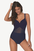 Mesh Striped One Piece Swimwear - Dress In Beauty