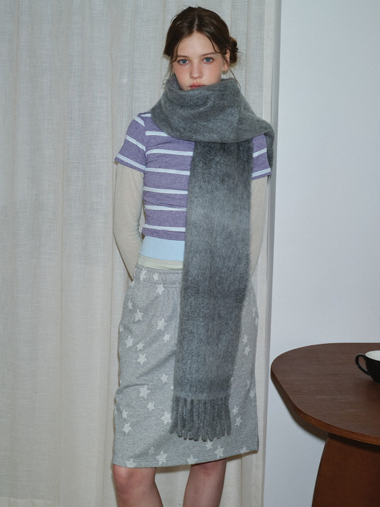 Gradient Wool Blend Scarf - View 14 | WEUXS