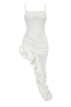 Asymmetric Ruffle Midi Dress - View 16 | WEUXS