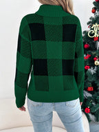Evergreen Heritage Buffalo Plaid Turtleneck Sweater - WEUXS