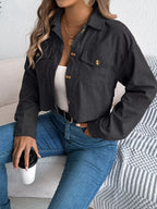 Cropped Corduroy Jacket - View 6 | WEUXS