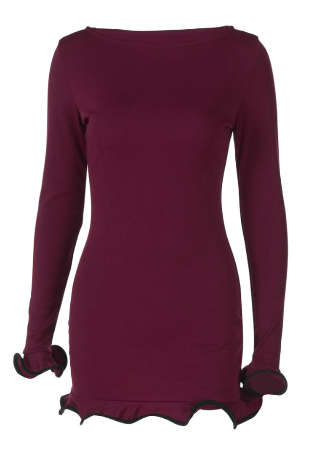 Tight Skirt With Ruffles Mini Dress | Dress In Beauty