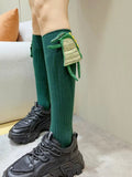 Unisex ribbed cotton crew socks with 3D dragon spike detail - View 6 | WEUXS