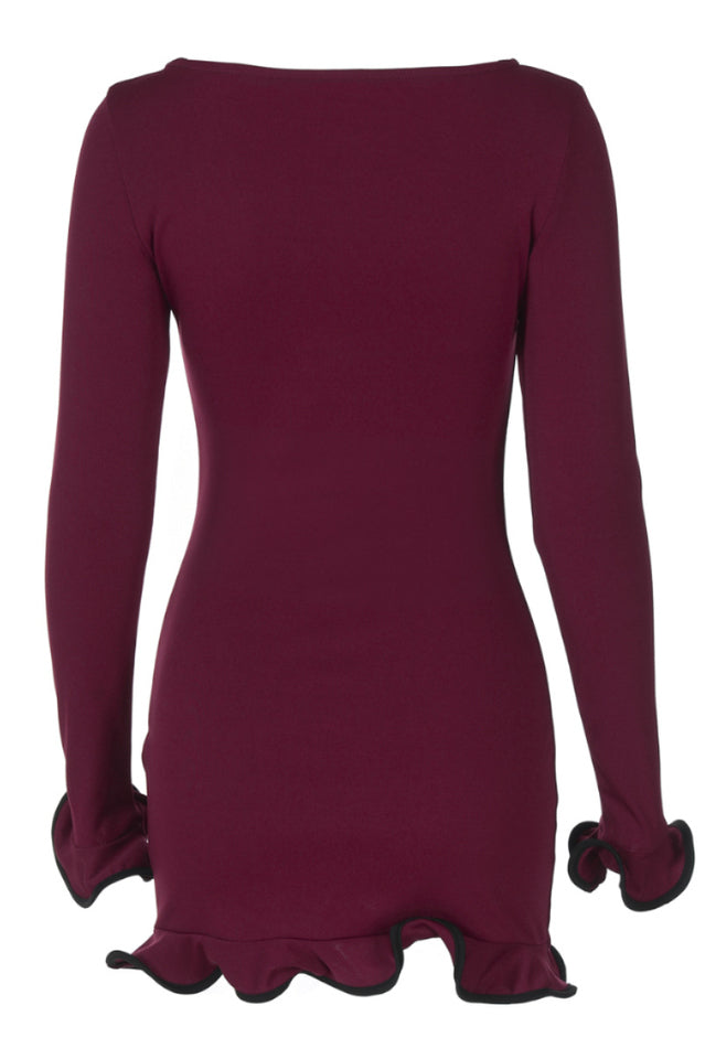 Tight Skirt With Ruffles Mini Dress | Dress In Beauty